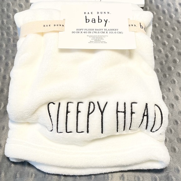 🆕Rae Dunn Baby Plush SLEEPYHEAD Blanket - Picture 4 of 4